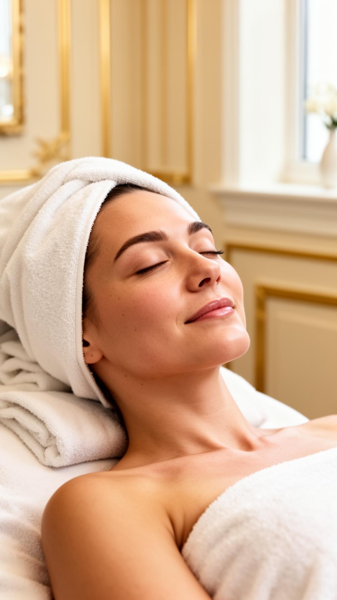 Woman receiving a luxury facial treatment at Revive Med Spa Buffalo